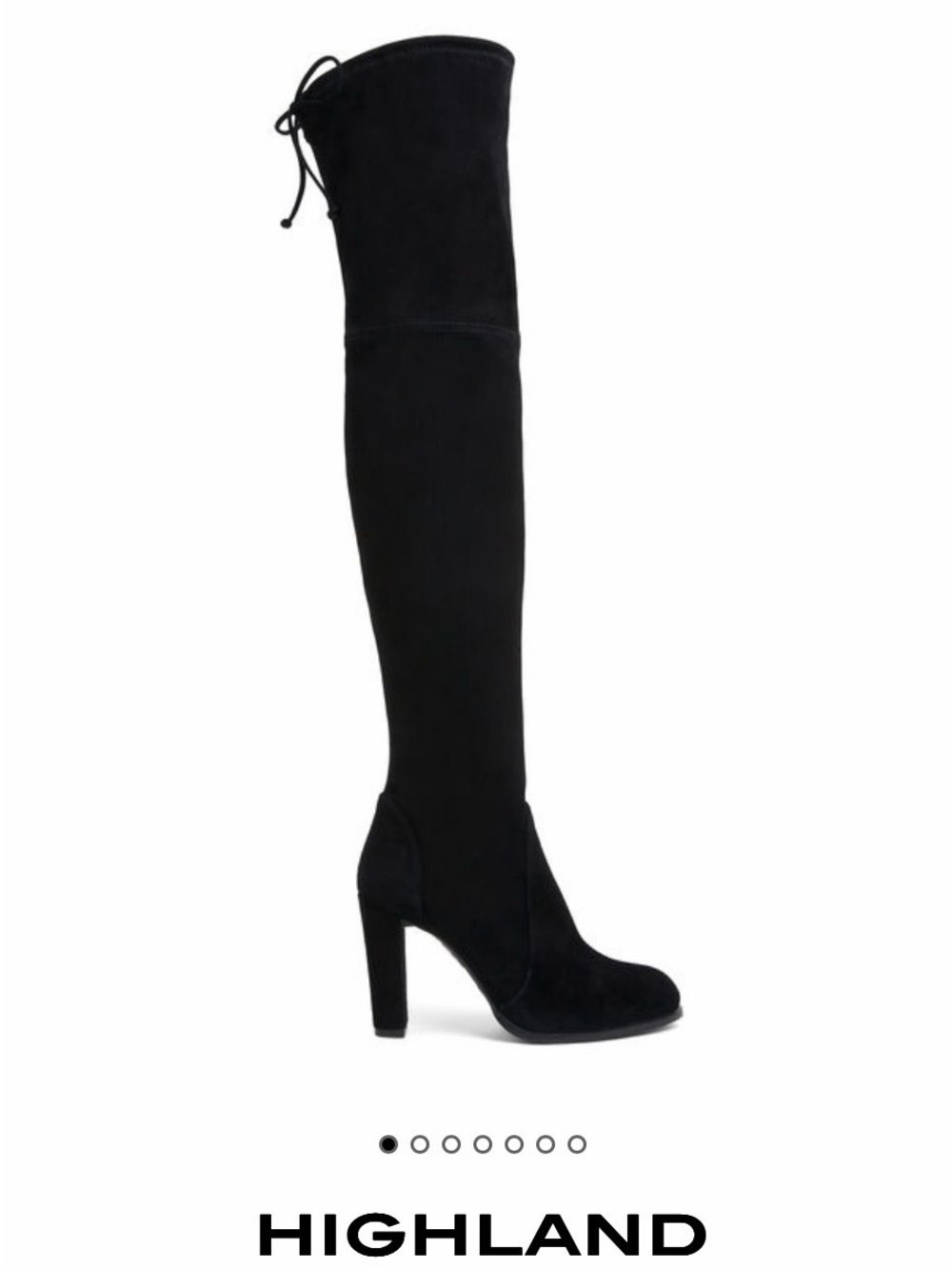 Stuart Whitman black suede Highland over the knee boot. Size 8. Very gently worn